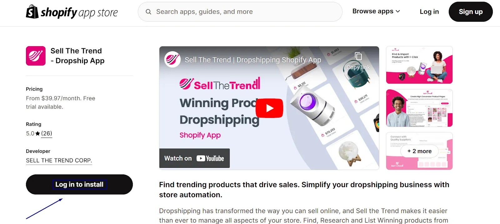 Install Sell the Trend app from the Shopify App Store-2